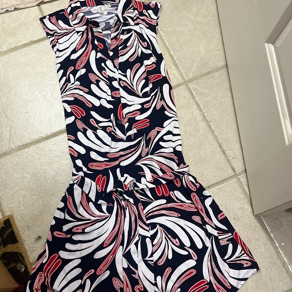 Tacera Black and White Sleeveless Sundress